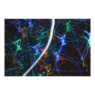 Rastros de Luz de Neón Fotografía Abstracta. Ciber