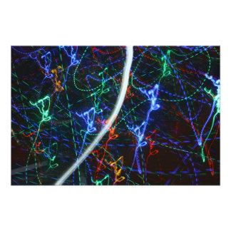 Rastros de Luz de Neón Fotografía Abstracta. Ciber