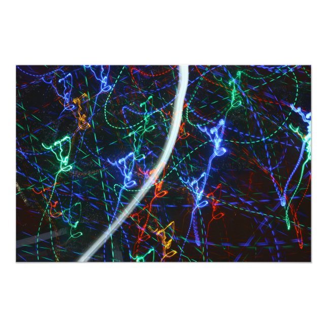 Rastros de Luz de Neón Fotografía Abstracta. Ciber (Frente)