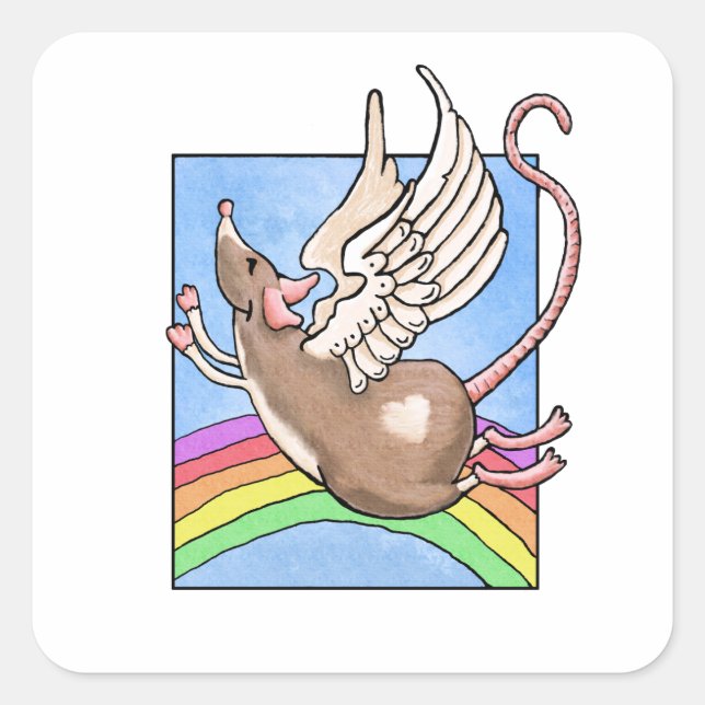 Rat Angel Pegatina (Anverso)