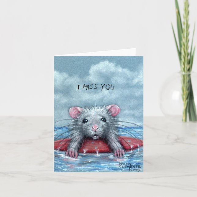 Rat Sad Surfer, Te Extraño Tarjeta De Nota (Anverso)
