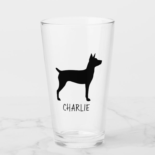 Rat Terrier Dog Silhouette Consumo Personalizado (Anverso)