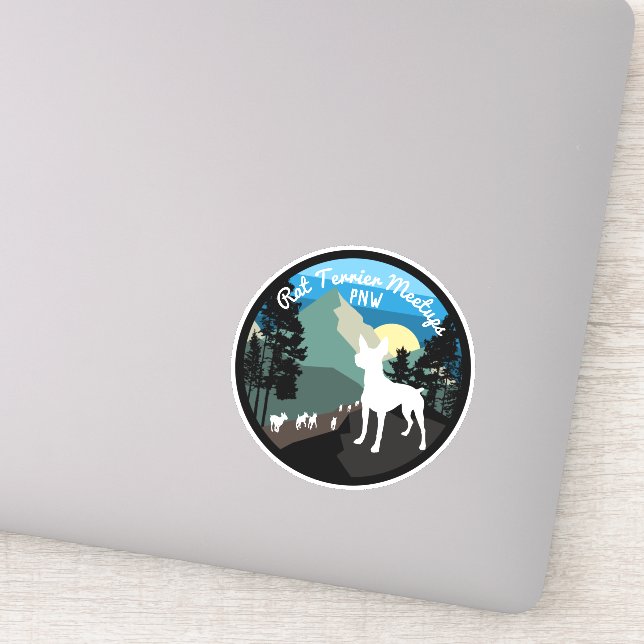 Rat Terrier Meetups PNW - pegatina oficial (Detalle)