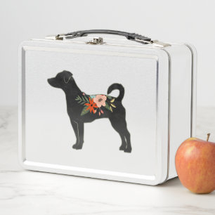 Rat Terrier NN Dog Boho Floral Silhouette