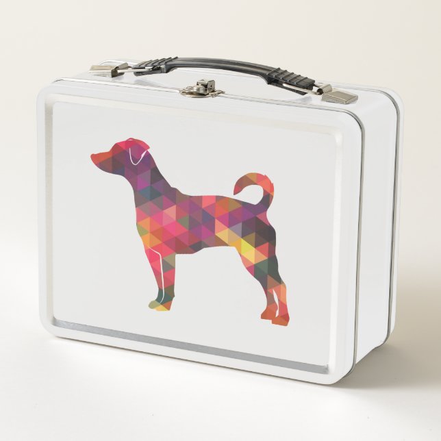 Rat Terrier Perro Raza Geo Silhouette Multi (Anverso)