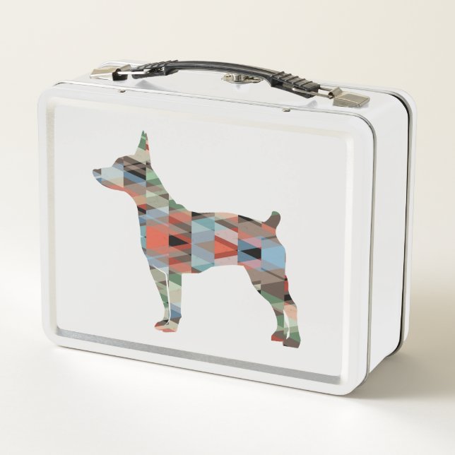 Rat Terrier Perro Raza Geo Silhouette Placa (Reverso)