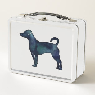 Rat Terrier Perro Raza Silueta Color de agua negro