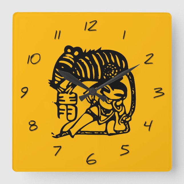 Rata Año Nuevo chino Zodiac Cumpleaños W Reloj (Anverso)