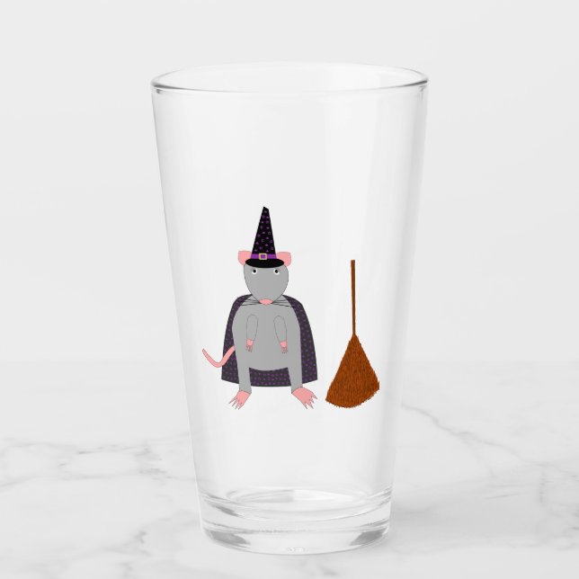 Rata de bruja de Halloween y sala (Anverso)