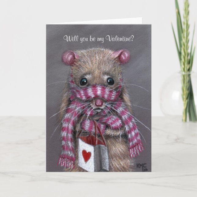 Rata fría con tarjeta de El día de San Valentín co (Anverso)