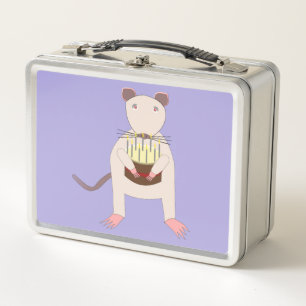 Rata siamesa con nombre personalizado de pastel de