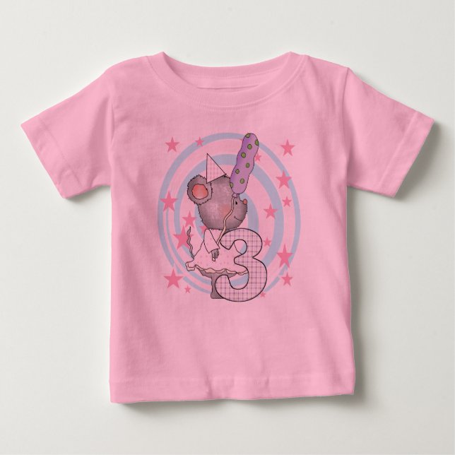 Ratón 3er cumpleaños camisetas y regalos (Anverso)
