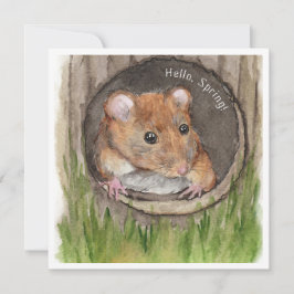 Ratón acuarela rústico