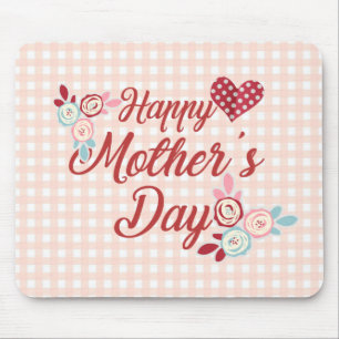 Ratón Adorable Feliz Día de la Madre   Alfombrilla de ra