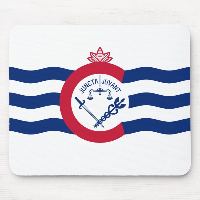 Ratón Alfombrilla con bandera de Cincinnati, Ohio (Frente)