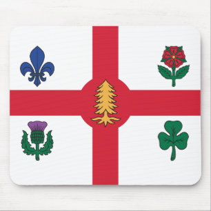 Ratón Alfombrilla con bandera de Montreal, Canadá