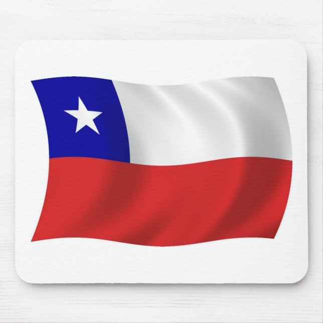 Ratón Alfombrilla con la bandera de Chile (Frente)