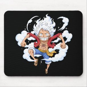 Ratón Alfombrilla de anime Chibi de Luffy Gear 5