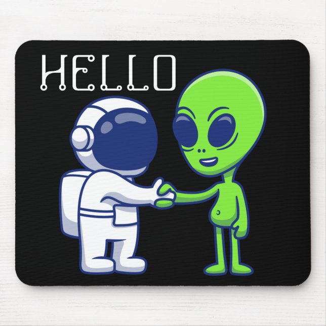 Ratón Alfombrilla de astronauta conoce a alienígena (Frente)