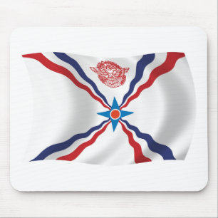 Ratón Alfombrilla de bandera de la nación asiria
