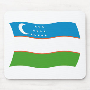 Ratón Alfombrilla de bandera de Uzbekistán