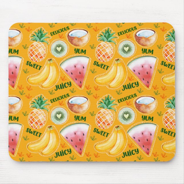 Ratón Alfombrilla de frutas tropicales (Frente)