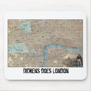 Ratón Alfombrilla de mapa de Londres de Dickens