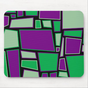 Ratón Alfombrilla de ratón, cuadrados abstractos, morado