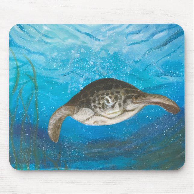 Ratón Alfombrilla de tortuga marina (Frente)