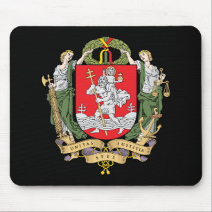Ratón Alfombrilla del escudo de armas de Vilna, Lituania