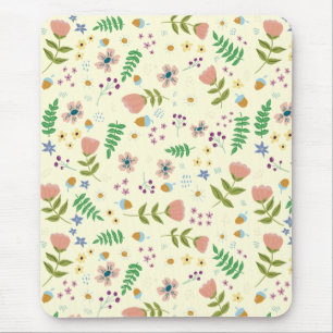 Ratón Alfombrilla floral de bosque