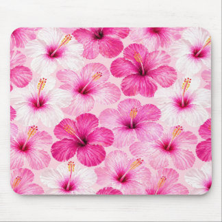 Ratón Alfombrilla Floral de Hibisco Rosa