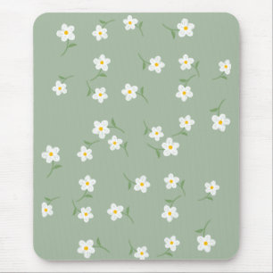 Ratón Alfombrilla floral de margarita sabia 