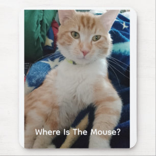 Ratón Alfombrilla personalizada con texto y foto de gato