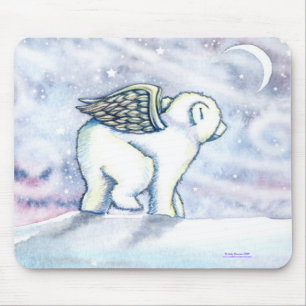 Ratón Alfombrilla Polar Bear Angel Cub de Molly Harrison