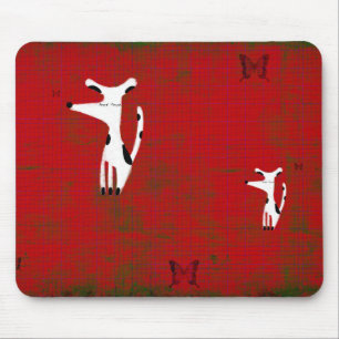 Ratón amor de bebé perrito mariposa roja alfombrilla de 