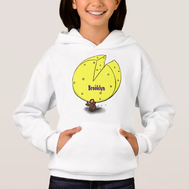 Ratón blanco con ilustracion personalizado de ques (Anverso)