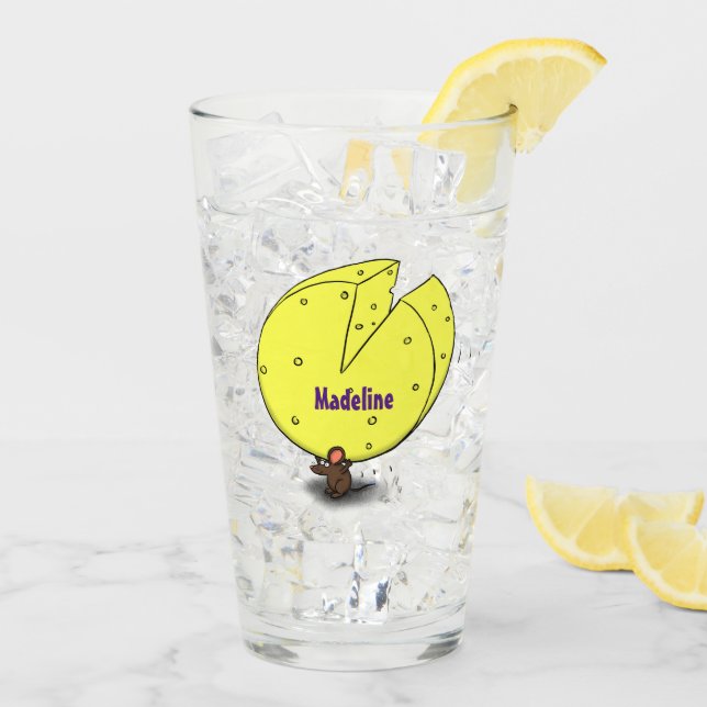 Ratón blanco con ilustracion personalizado de ques (Reverso (hielo))