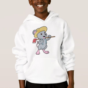 Ratón como granjero con hacha y Gorra