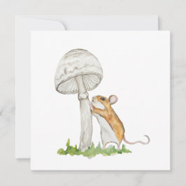 Ratón de campo y hongo realistas