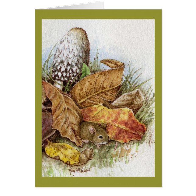 Ratón del bebé en las hojas (Frente)