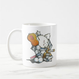 Ratón del samurai en taza de la armadura
