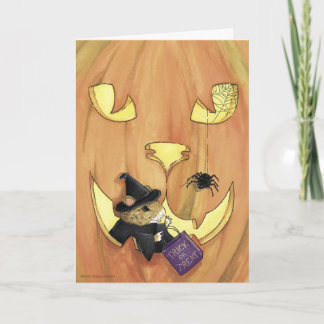 Ratón del truco o de la invitación, tarjeta de