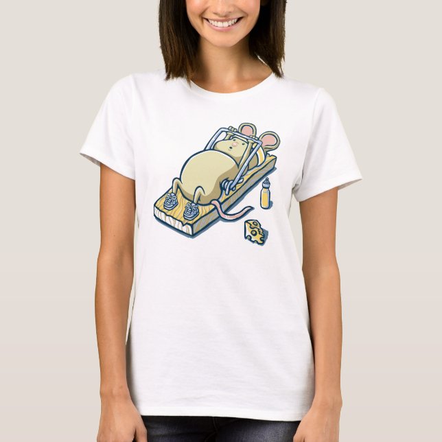 ratón en los diseños divertidos de la camiseta del (Anverso)