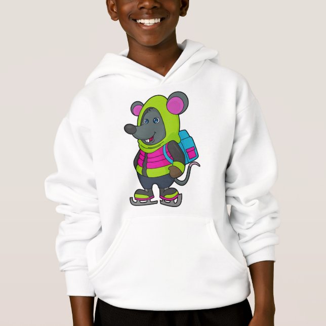 Ratón en patinaje sobre hielo con patines de hielo (Anverso)