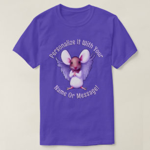 Ratón lindo con camiseta de Angel Wings