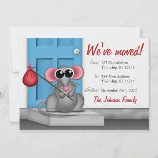 Ratón lindo en la puerta - Invitaciones móviles