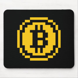 Ratón Logotipo de Bitcoin BTC de 8 bits | Alfombrilla de