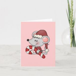 Ratón navidad con bastón de caramelo
