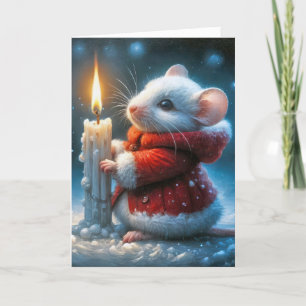 Ratón navidad con Vela brillante